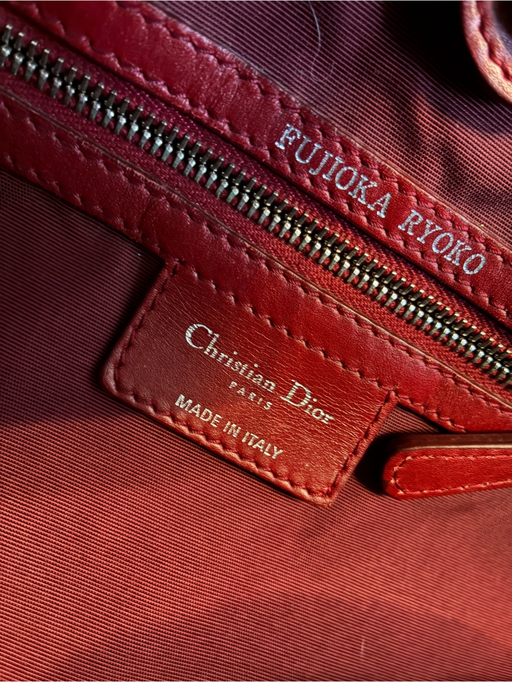 Christian Dior Large Panarea Tote Red Cannage Quilted Leather - Picture 6 of 16